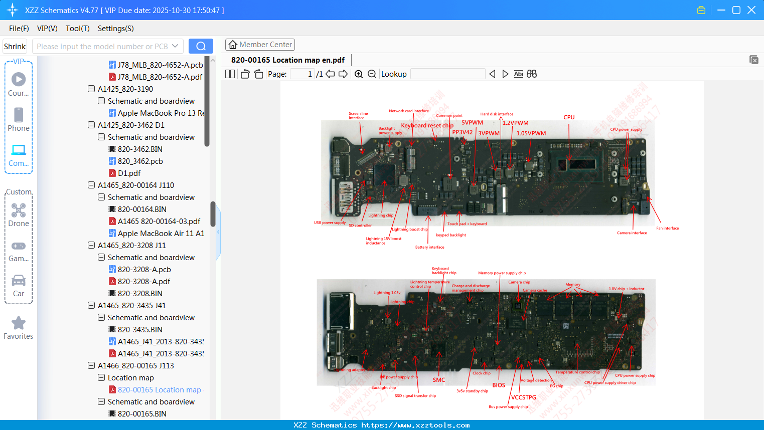 Laptop Apple 820-00165 Location Map En